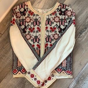 Tribal Print long sleeve top